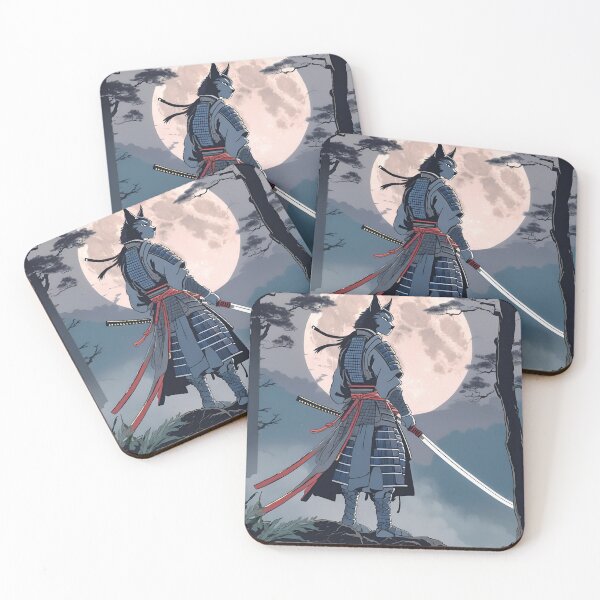 Item preview, Wolf Ancestral Japanese Samurai Drawn designed and sold by Gina-Rosa.