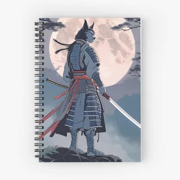 Item preview, Wolf Ancestral Japanese Samurai Drawn designed and sold by Gina-Rosa.