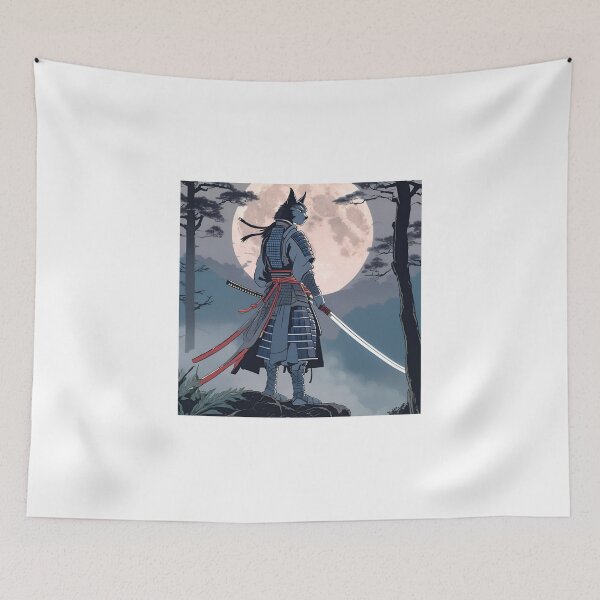 Item preview, Wolf Ancestral Japanese Samurai Drawn designed and sold by Gina-Rosa.