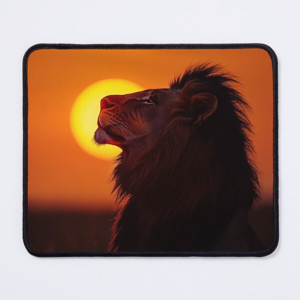 Item preview, Lion with sunset in the background designed and sold by valerko26.