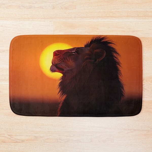 Item preview, Lion with sunset in the background designed and sold by valerko26.