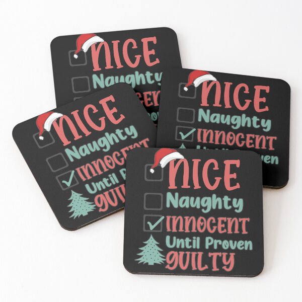 Item preview, Christmas Funny Humor Nice Naughty Innocent Until Proven Guilty designed and sold by fantasticdesign.