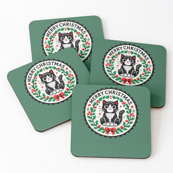 Item preview, Merry Christmas Cat designed and sold by FrictionMaxxing.