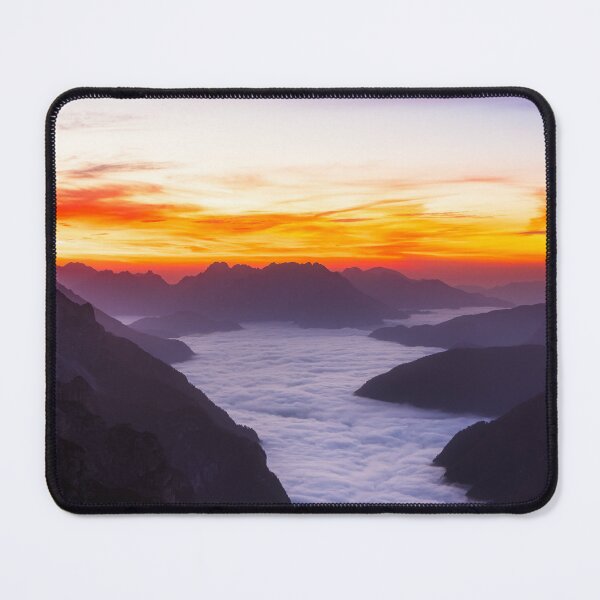 Item preview, Sunrise fog in the valley below Tre Cime di Lavaredo designed and sold by Patrik Lovrin.