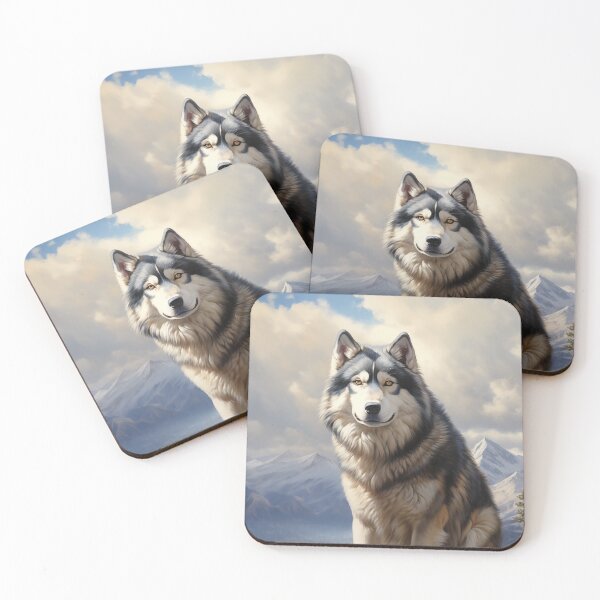 Item preview,  Alaskan Malamute in mountains designed and sold by PetsArt.