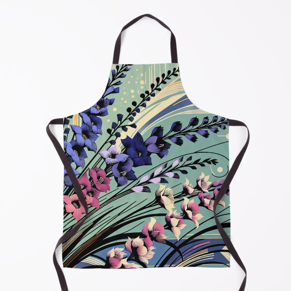 Item preview, July Birth Flower Delphinium Abstract Art Deco designed and sold by Truck Stop One.