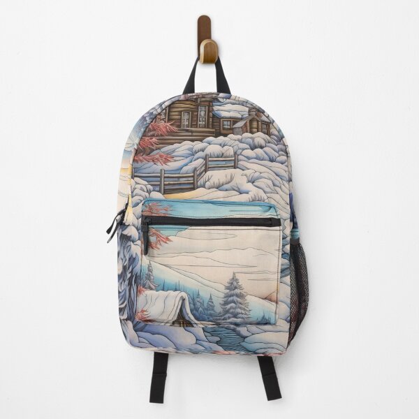 Item preview, Winter pattern.Winter landscape.Mountains in winter. Snow-covered house. designed and sold by MagelliShop.