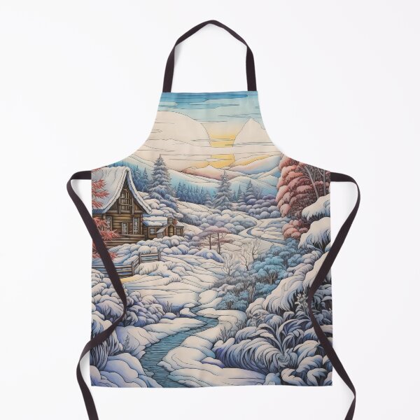 Item preview, Winter pattern.Winter landscape.Mountains in winter. Snow-covered house. designed and sold by MagelliShop.