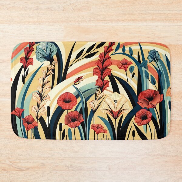 Item preview, August Birth Flower Gladiolus & Poppy Abstract Art Deco designed and sold by Truck Stop One.