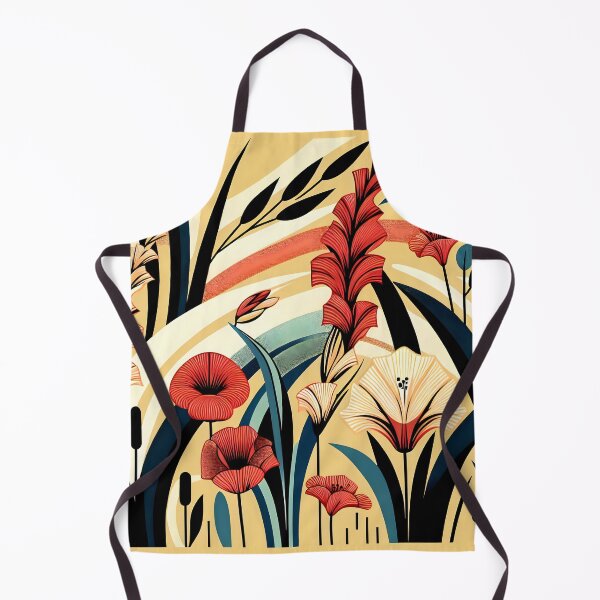 Item preview, August Birth Flower Gladiolus & Poppy Abstract Art Deco designed and sold by Truck Stop One.