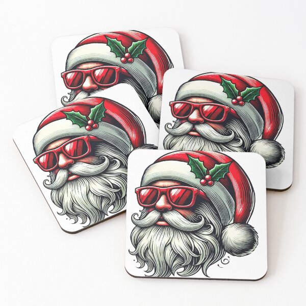 Item preview, Futuristic Cyberpunk Santa Claus with LED Glasses designed and sold by AIARTIST1.