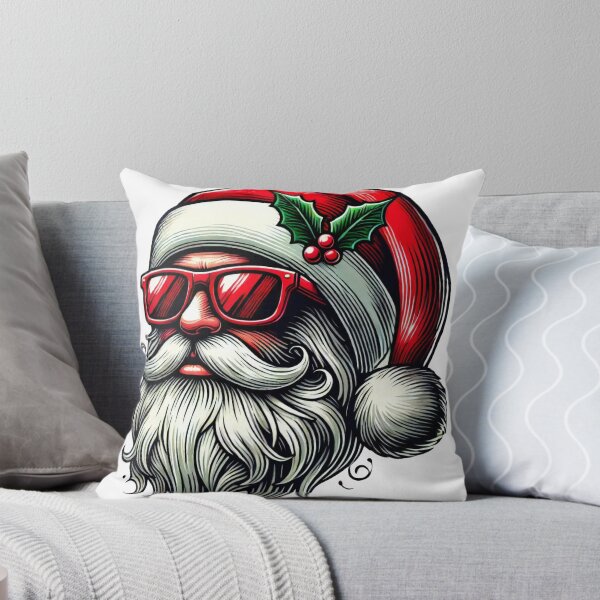 Item preview, Futuristic Cyberpunk Santa Claus with LED Glasses designed and sold by AIARTIST1.