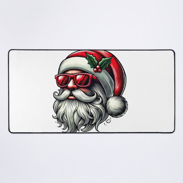 Item preview, Futuristic Cyberpunk Santa Claus with LED Glasses designed and sold by AIARTIST1.