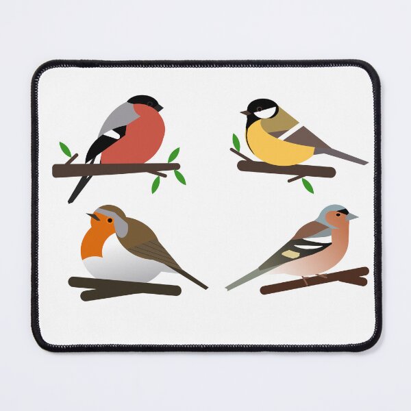 Item preview, Cute birds in the garden - tit, bullfinch, robin and finch designed and sold by mikistudio.