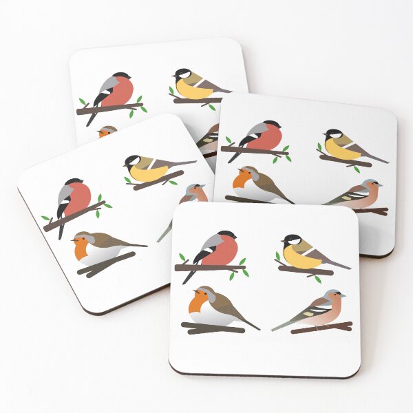 Item preview,  Cute birds in the garden - tit, bullfinch, robin and finch designed and sold by mikistudio.