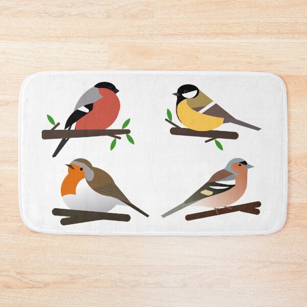 Item preview,  Cute birds in the garden - tit, bullfinch, robin and finch designed and sold by mikistudio.