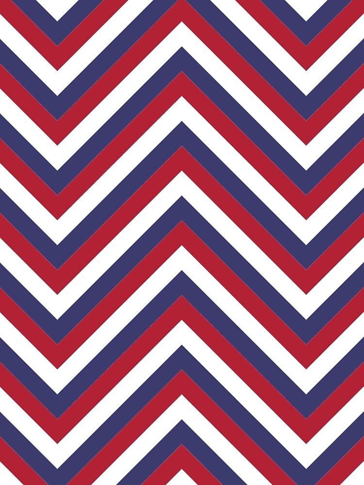 United States Red White and Blue American Jumbo Chevron Stripes by podartist