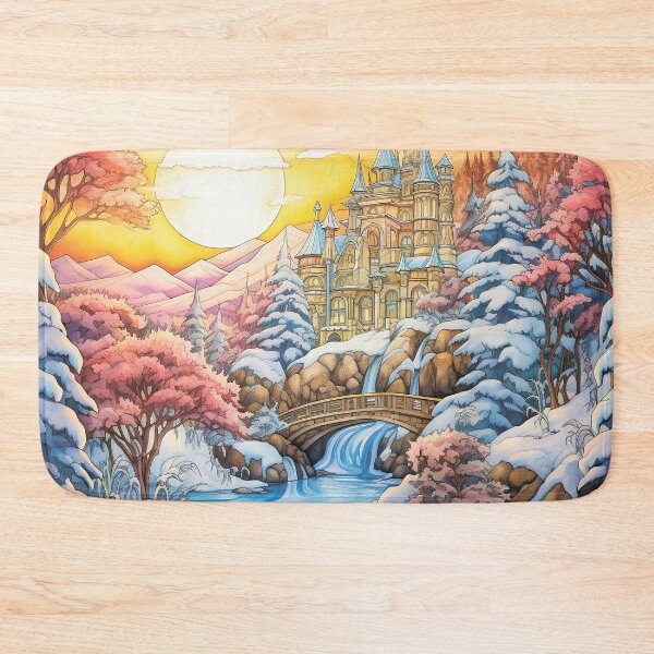 Item preview, Winter pattern.Winter landscape.Mountains in winter. Snow-covered house. designed and sold by MagelliShop.