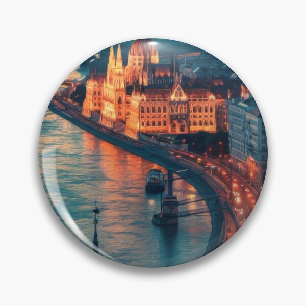 Item preview, TWILIGHT REFLECTIONS OVER BUDAPEST designed and sold by ArtbyRolleen.