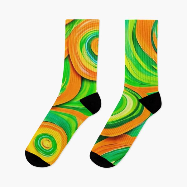 Item preview, Green and Orange Spiral designed and sold by Health And Fitness Posts e-Store.
