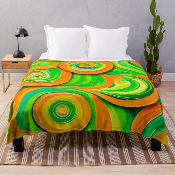 Item preview, Green and Orange Spiral designed and sold by Health And Fitness Posts e-Store.