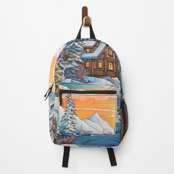 Item preview, Winter pattern.Winter landscape.Mountains in winter. Snow-covered house. designed and sold by MagelliShop.