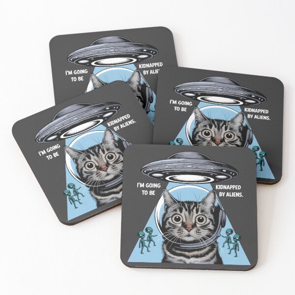 Item preview, Cat Abducted by Aliens - Close Encounter with Aliens designed and sold by Prime-Studio.