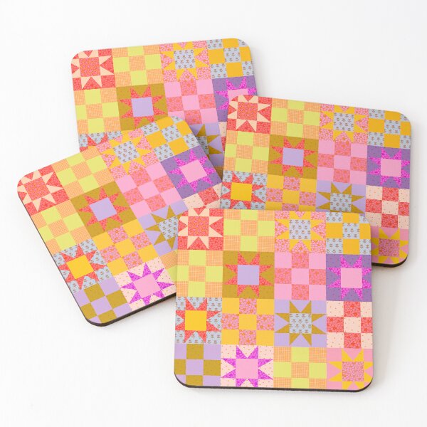 Item preview, Peachy Patchwork Quilt - The Peach Fuzz designed and sold by Elizabeth Hudy.