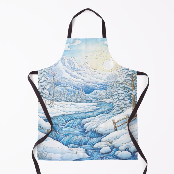 Item preview, Winter pattern.Winter landscape.Mountains in winter. Snow-covered house. designed and sold by MagelliShop.
