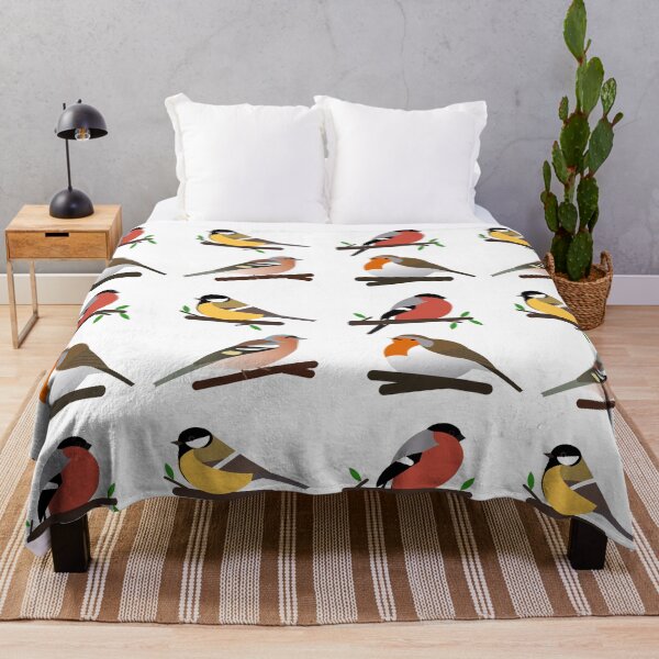 Item preview, Cute birds in the garden - tit, bullfinch, robin and finch designed and sold by mikistudio.