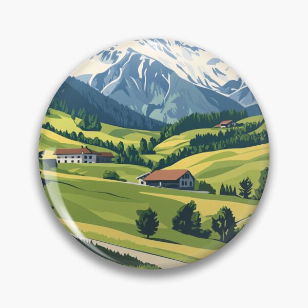 Aperçu de l'œuvre Alpes suisses dans le style japonais – Affiche Appenzell minimaliste créée et vendue par racketrhythms.
