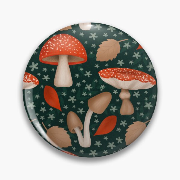 Item preview, Mushroom Pattern in dark tones designed and sold by AnnikaisDrawing.