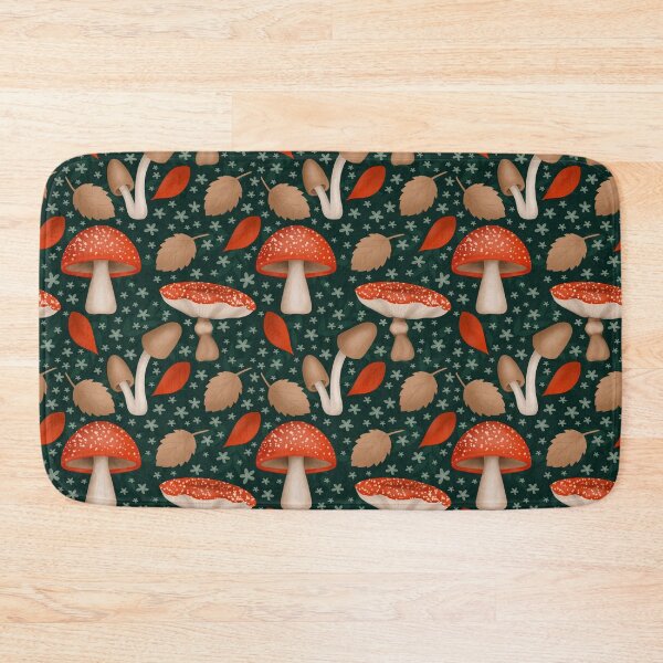 Item preview, Mushroom Pattern in dark tones designed and sold by AnnikaisDrawing.