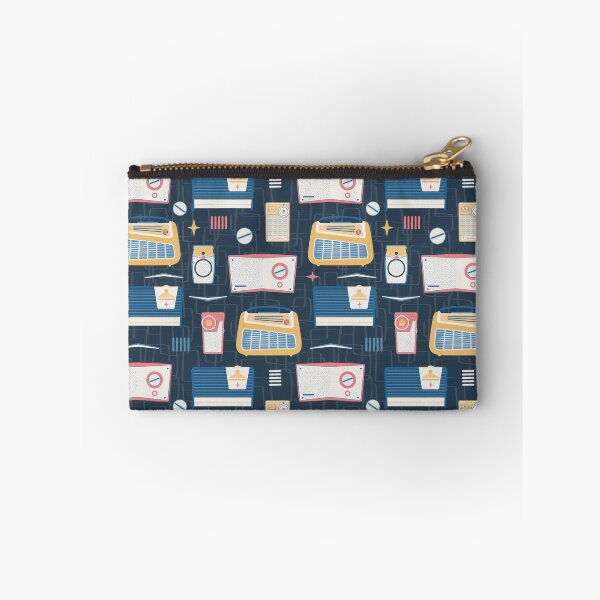 Item preview, Primary Dark Navy Vintage Radios designed and sold by lisanorrisart.
