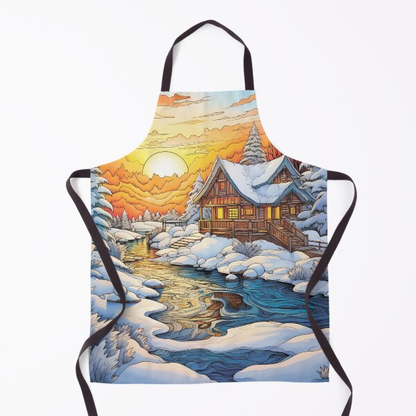 Item preview, Winter pattern.Winter landscape.Mountains in winter. Snow-covered house. designed and sold by MagelliShop.
