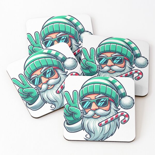 Item preview, Grinning Green Monster in Santa Suit Holding Coffee Cup designed and sold by AIARTIST1.
