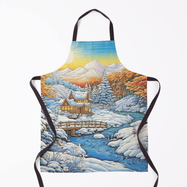 Item preview, Winter pattern.Winter landscape.Mountains in winter. Snow-covered house. designed and sold by MagelliShop.