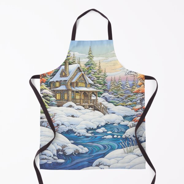 Item preview, Winter pattern.Winter landscape.Mountains in winter. Snow-covered house. designed and sold by MagelliShop.