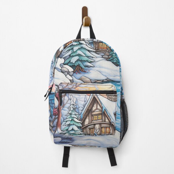 Item preview, Winter pattern.Winter landscape.Mountains in winter. Snow-covered house. designed and sold by MagelliShop.