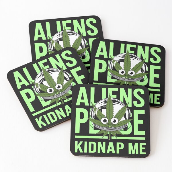 Item preview, Aliens Please Kidnap Me - A Cannabis Leaf in a Space Helmet with Googly Eyes designed and sold by Prime-Studio.