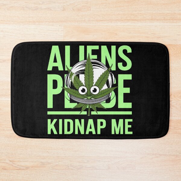 Item preview, Aliens Please Kidnap Me - A Cannabis Leaf in a Space Helmet with Googly Eyes designed and sold by Prime-Studio.