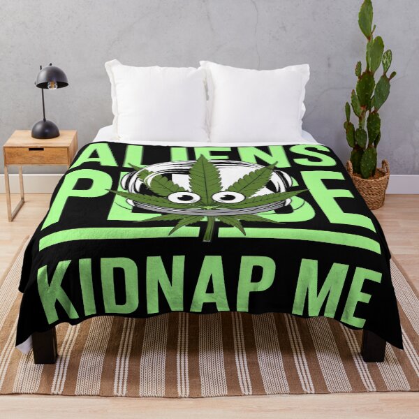 Item preview, Aliens Please Kidnap Me - A Cannabis Leaf in a Space Helmet with Googly Eyes designed and sold by Prime-Studio.