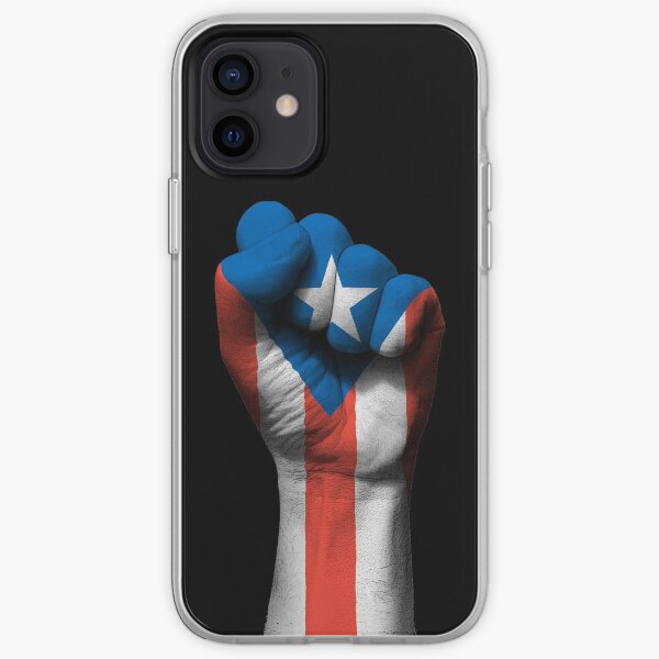 Flag of Puerto Rico on a Raised Clenched Fist iPhone Soft Case