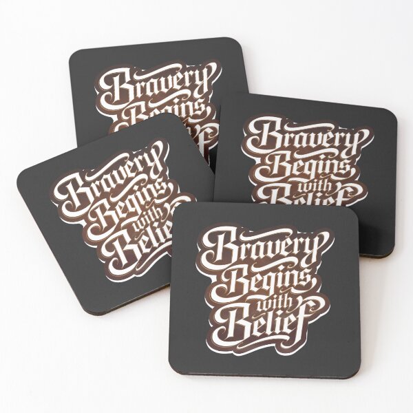 Item preview, Inspirational Quote, Bravery begins with belief designed and sold by Indoni.