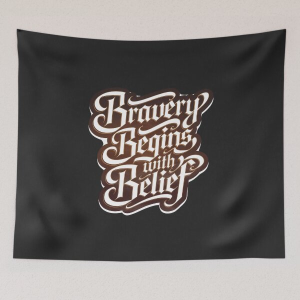 Item preview, Inspirational Quote, Bravery begins with belief designed and sold by Indoni.