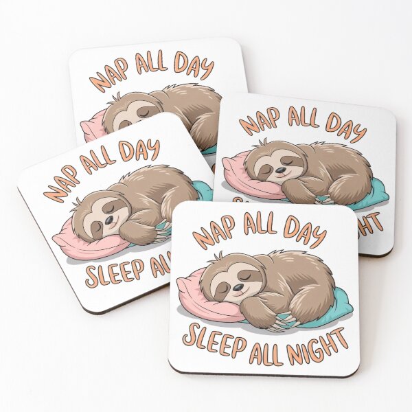 Item preview, Nap all day, sleep all night!  SLOTH designed and sold by BugiDesignArt.