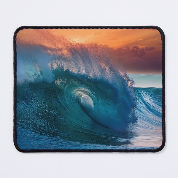 Item preview, Powerful ocean wave at sunset designed and sold by psychoshadow.