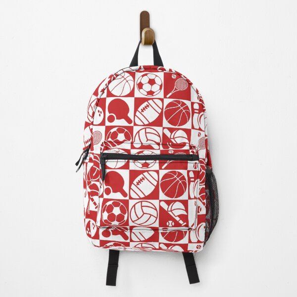 Item preview, Men Kids Sport lovers red white geometric pattern designed and sold by NiibDesigns.