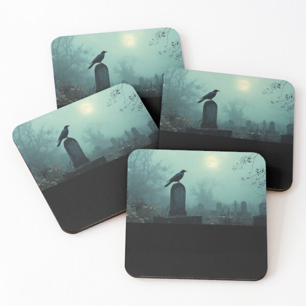 Item preview, A raven on a tombstone designed and sold by Slightly Twisted.