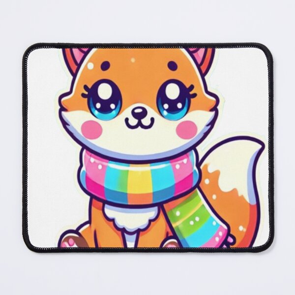 Item preview, Kawaii Winter Fox - Adorable Colorful and Cheerful Design designed and sold by NathalieRached.
